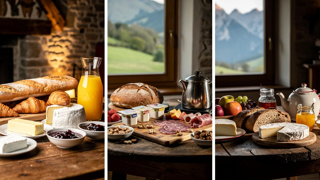 Le petit-déjeuner de trois maisons d'hôtes béarnaises comparé