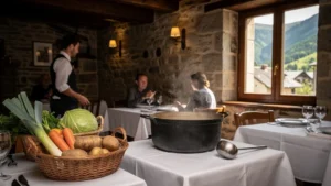 Zappé de réserver la garbure d'une auberge d'Aspe, plat épuisé à midi